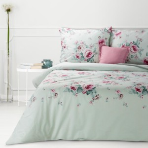 Komplet Pościeli - SARA róże - REINFORCE DELUXE 220x200 wysokogatunkowa bawełna