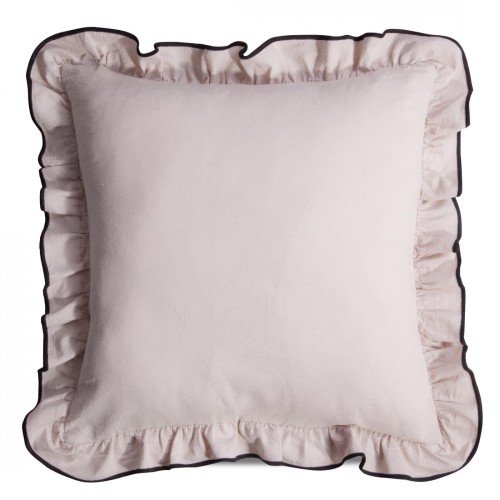 Poszewka BOHO z falbanką 100% BAWEŁNA - 45x45 beż