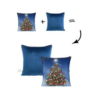 Poszewka dekoracyjna - dwustronna - MEL - velvet - 40x40 - z ozdobną lamówką