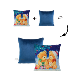 Poszewka dekoracyjna - dwustronna - MEL - velvet - 40x40 - z ozdobną lamówką