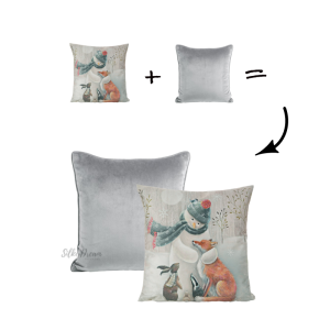 Poszewka dekoracyjna - dwustronna - MEL - velvet - 40x40 - z ozdobną lamówką