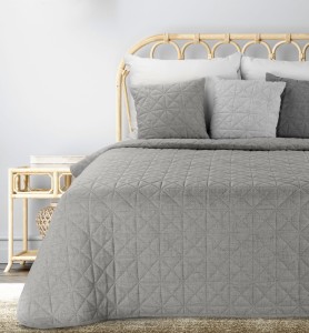 Narzuta - boho natural - 170x210 - matowa jednobarwna stalowy