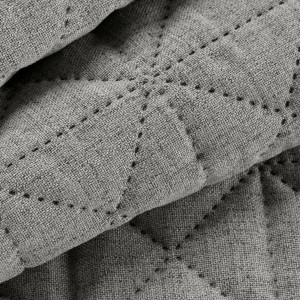 Narzuta - boho natural - 170x210 - matowa jednobarwna stalowy