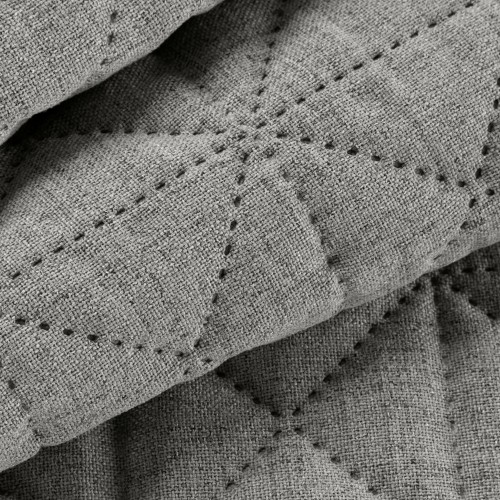 Narzuta - boho natural - 170x210 - matowa jednobarwna stalowy