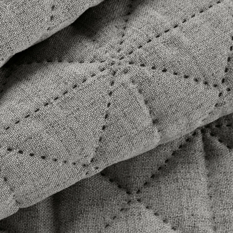 Narzuta - boho natural - 170x210 - matowa jednobarwna stalowy