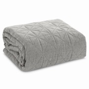 Narzuta - boho natural - 170x210 - matowa jednobarwna stalowy