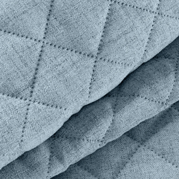 Narzuta - boho natural - 170x210 - matowa jednobarwna błękit