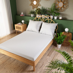 Prześcieradło BIAŁE 140X200 Jersey z gumką