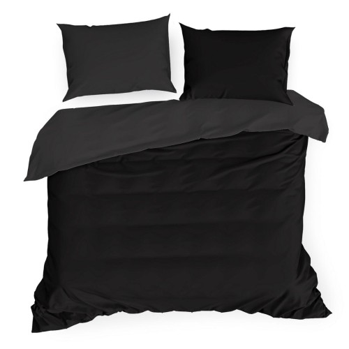 Komplet Pościeli - LUXURY NOVA - czarny 180x200 EUROFIRANY na zamek