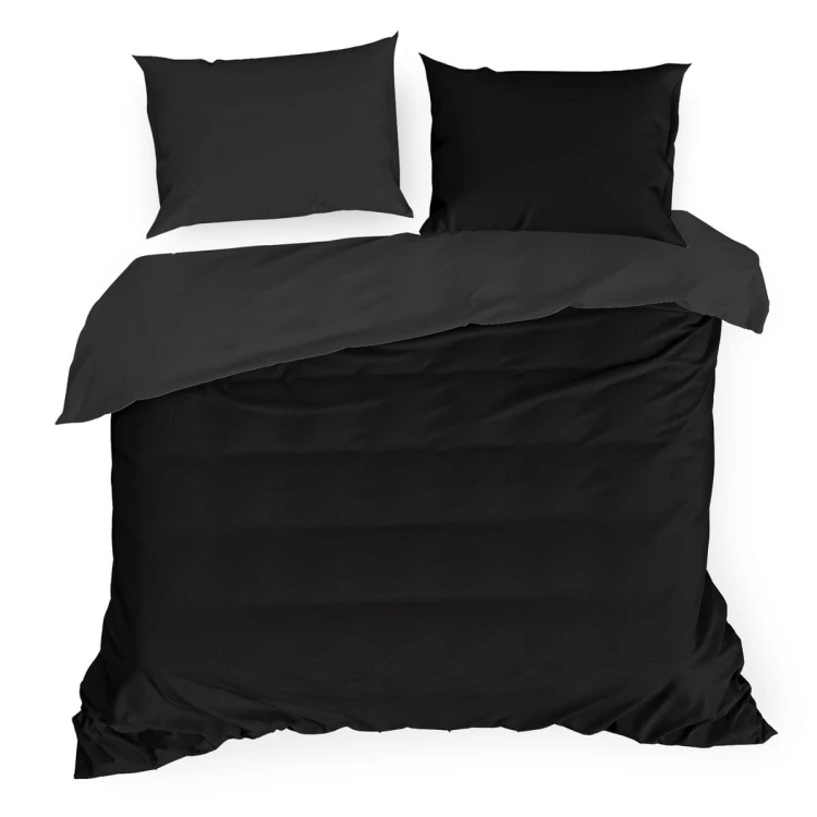 Komplet Pościeli - LUXURY NOVA - czarny 180x200 EUROFIRANY na zamek