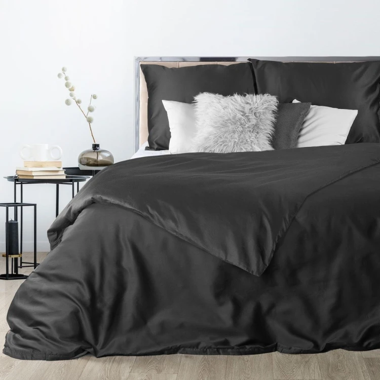 Komplet Pościeli - LUXURY NOVA - czarny 180x200 EUROFIRANY na zamek