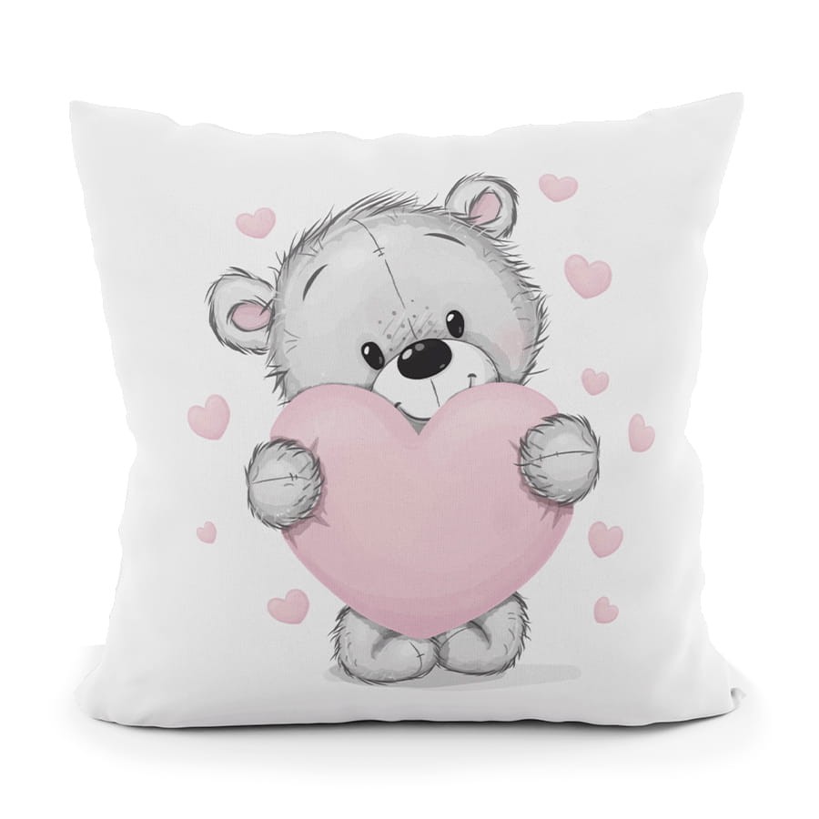 Poszewka Dekoracyjna velvet - miś me to you love - 40x40 na zamek