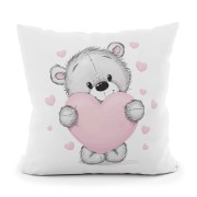 Poszewka Dekoracyjna velvet - miś me to you love - 40x40 na zamek