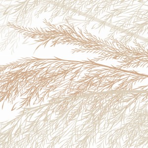 bieżnik - trawa pampasowa boho - 45x140 - bawełna