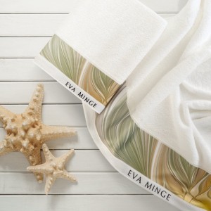 Ręcznik EVA MINGE - 50x90 - sophia - PREMIUM - biały