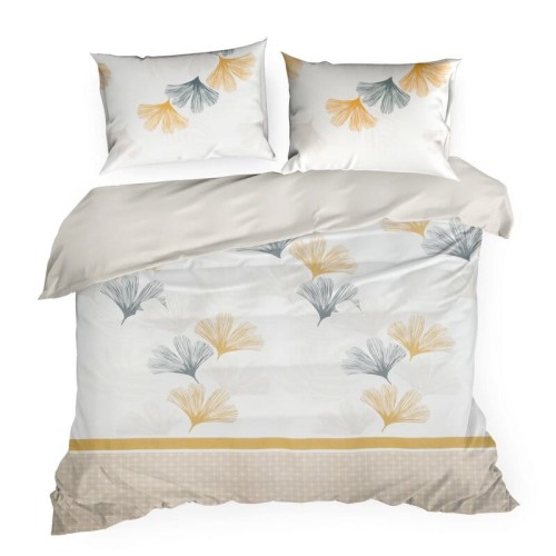 Komplet Pościeli dwustronnej - LEA ginko - 160x200 - na zamek DESIGN 91