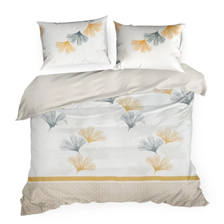 Komplet Pościeli dwustronnej - LEA ginko - 160x200 - na zamek DESIGN 91