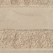 Ręcznik z srebrną nicią - mariel - 50x90 z żakardową bordiurą beż
