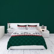 Flanelowa pościel - Xmas szkoti - 160x200 - 100% BAWEŁNA