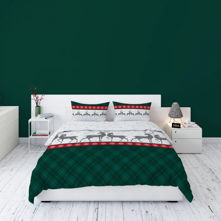 Flanelowa pościel - Xmas szkoti - 160x200 - 100% BAWEŁNA