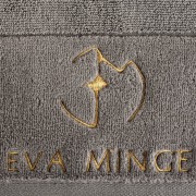 piękny RĘCZNIK EVA MINGE - logowany złoty haft - 30x50 - PREMIUM srebrny