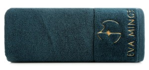 piękny RĘCZNIK EVA MINGE - logowany złoty haft - 30x50 - PREMIUM zielony