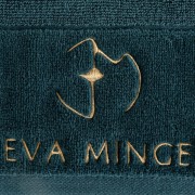 piękny RĘCZNIK EVA MINGE - logowany złoty haft - 30x50 - PREMIUM zielony