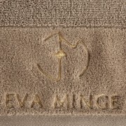 piękny RĘCZNIK EVA MINGE - logowany złoty haft - 30x50 - PREMIUM beż