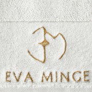 piękny RĘCZNIK EVA MINGE - logowany złoty haft - 30x50 - PREMIUM krem