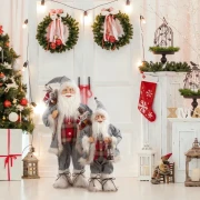 mikołaj Xmas w zimowym stroju - dekoracyjna bożonarodzeniowa