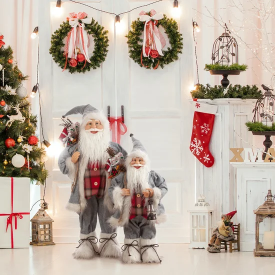mikołaj Xmas w zimowym stroju - dekoracyjna bożonarodzeniowa