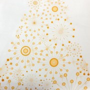 Elegancka Pościel świąteczna 100% bawełna - choinka gold - komplet 140x200 na zamek