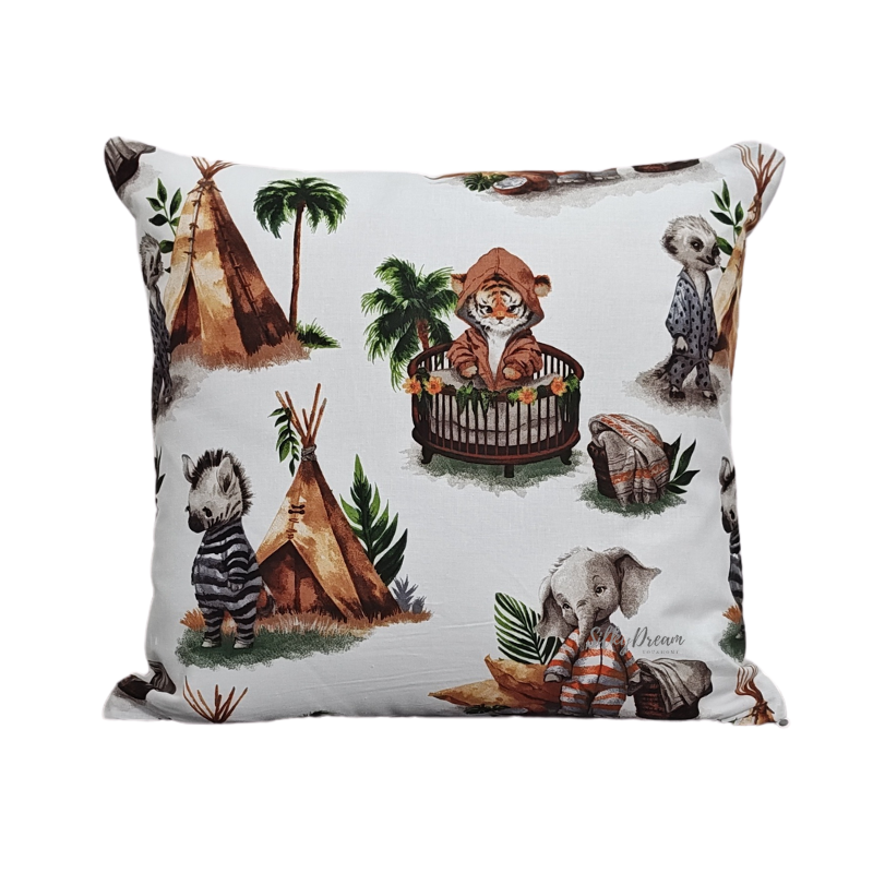 Poszewka 40x40 pościelowa AFRICA TIPI - jasiek - 100% bawełna