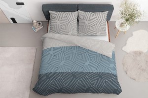 Komplet pościeli 3 cz. - 220x200 na zamek - 100% bawełna