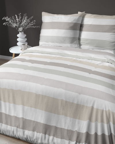 Komplet pościeli 3 cz. - 220x200 na zamek - 100% bawełna