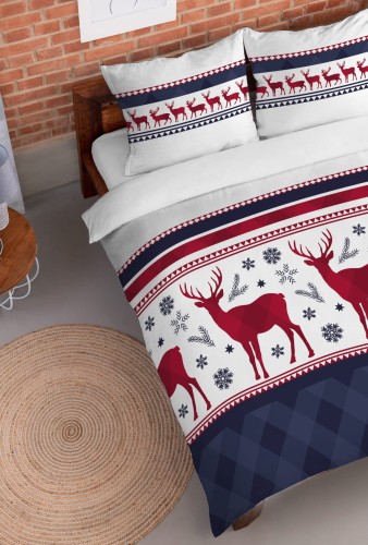 Flanelowa pościel - Xmas - 220x200 - 100% BAWEŁNA