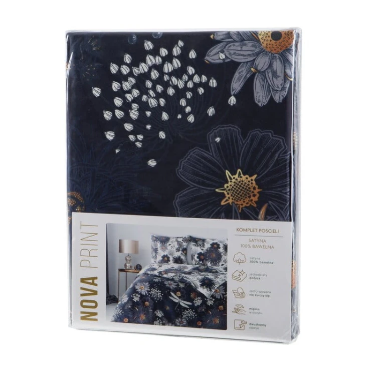 Komplet Pościeli - NIKA - 200x200 - 100 % bawełna satynowa na zamek