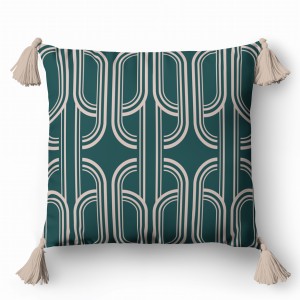 poszewka dekor z chwostami - 45x45 - bawełna - na zamek