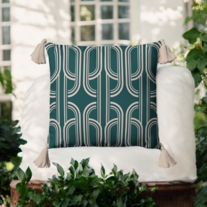 poszewka dekor z chwostami - 45x45 -  bawełna - na zamek