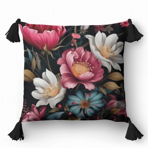 poszewka dekor z chwostami - 45x45 - bawełna - na zamek