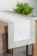 Elegancki bieżnik - 40x140 cm - z złotą lamówką oraz listwą na brzegach