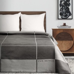 EVA MINGE - designerski KOC PREMIUM - 220x240 srebrno stalowy