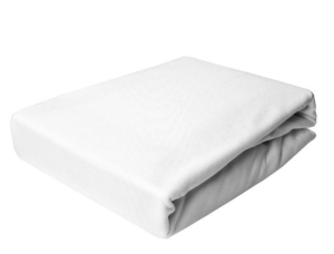 Prześcieradło Jersey - wysoka gramatura - 120x200 białe z gumką