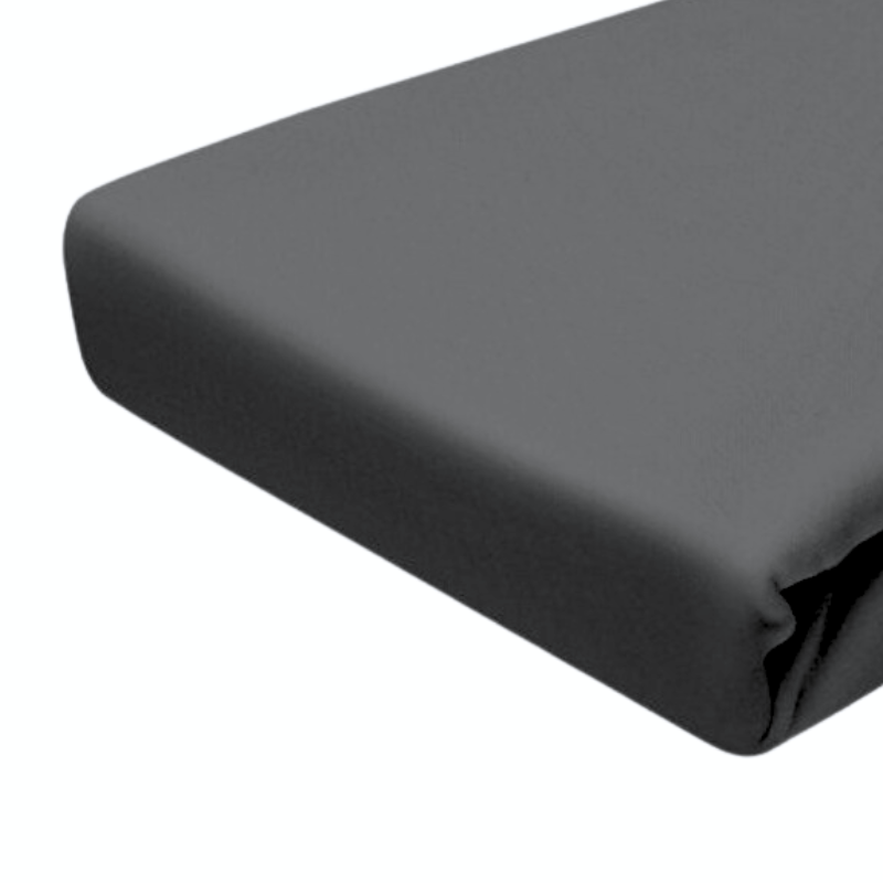 Prześcieradło Jersey - wysoka gramatura - 120x200 grafit z gumką