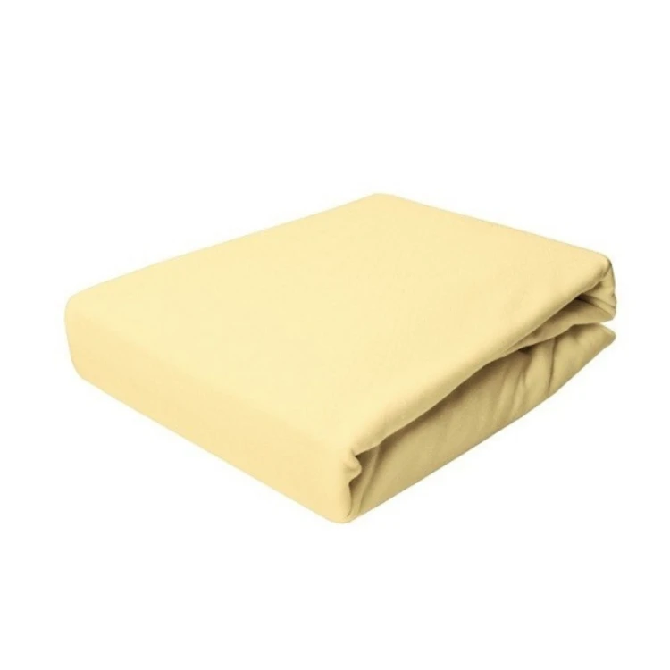 Prześcieradło Jersey grube 160 g/m² - PREMIUM - 90x200 jasny żółty z gumką
