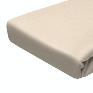 Prześcieradło Jersey - PREMIUM - 160x200cm - grube 160 g/m² jasny beż z gumką