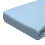 Prześcieradło Jersey - PREMIUM - 160x200cm - grube 160 g/m² niebieski z gumką   