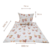 KOMPLET POŚCIELI - PRZYTULAS - 100x160 - 100% BAWEŁNA na zamek