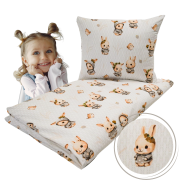 KOMPLET POŚCIELI - PRZYTULAS - 100x160 - 100% BAWEŁNA na zamek