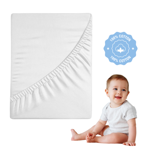 Prześcieradło Jersey - PREMIUM - 80x160cm - grube 160 g BIAŁY z gumką